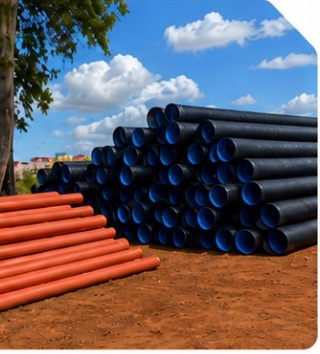 Tubes PVC assainissement &agrave; double paroi
